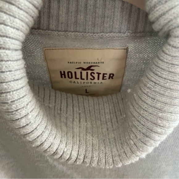 Hollister‎ Men’s Soft Knit Gray Turtle Neck Sweater Size L - Picture 5 of 6